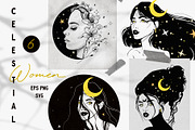 Celestial Women - Illustrations, an Illustration by Pretty Meerkat (Thumbnail 1 of 9)