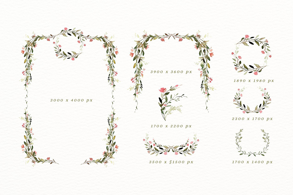 Vintage boho frames, a Decorative Illustration by AnnelyBlooms (Photo 3 of 7)