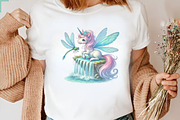 Cute Fairy Unicorn Sublimation Clipa, an Illustration by DreamArtGraphic (Thumbnail 4 of 5)