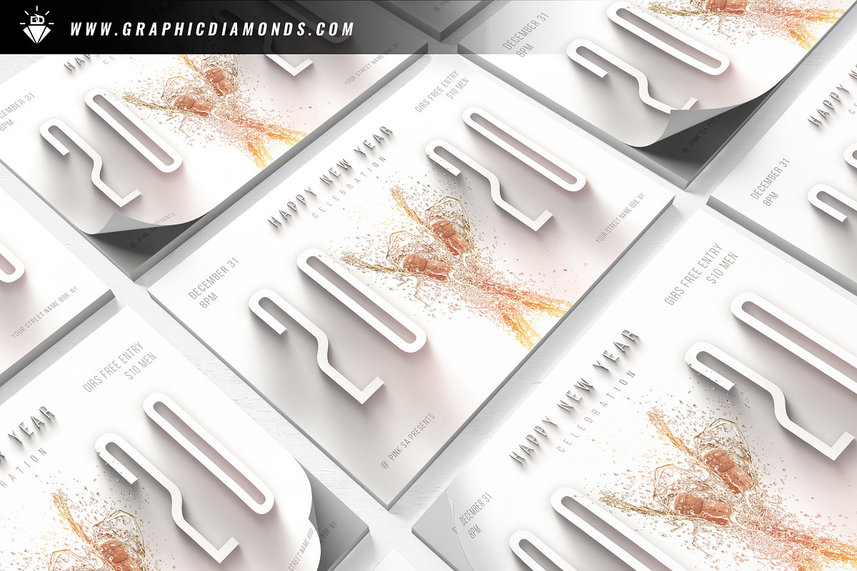 NYE Celebration Flyer, a Flyer Template by GraphicDiamonds (Photo 4 of 6)