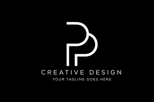Minimal Letter P PP Logo Design, a Branding & Logo Template by SaaDesigns