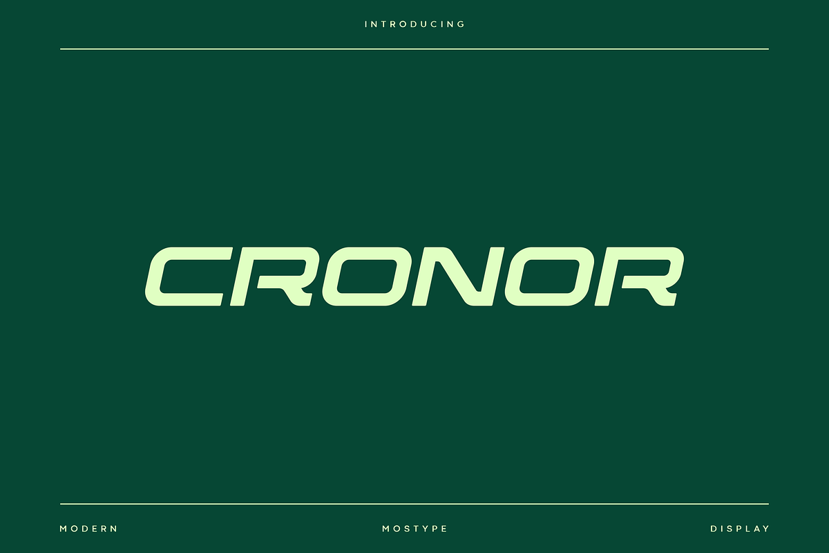 Cronor - Modern Sport Typeface, a Font by Letterna (Photo 1 of 4)