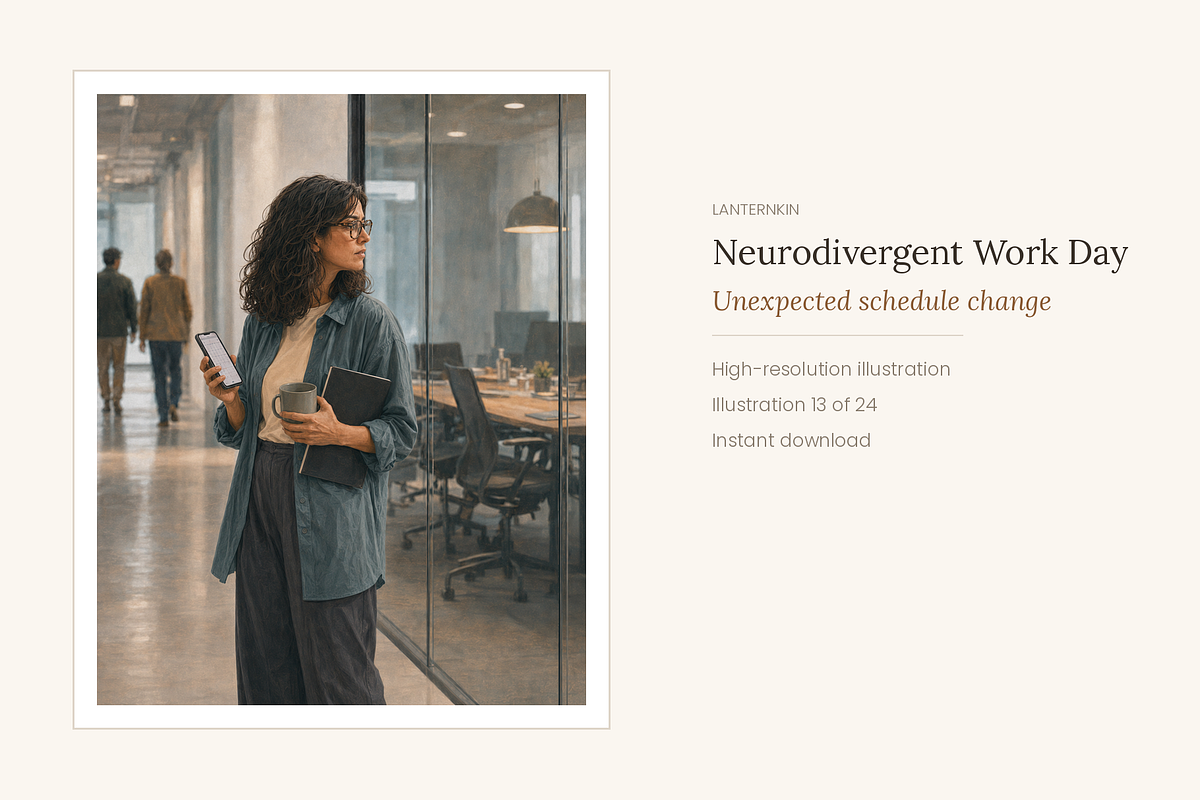 Neurodivergent at Work, Set of 24, a Person Illustration by LanternkinStudio (Photo 11 of 13)
