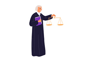 Man dressed lawyer. Male judge in, a Person Illustration by Vectorbuum