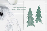 Watercolor Evergreen Trees Brush Set, a Brush Add-On by Chelsea Bromley (Thumbnail 2 of 6)
