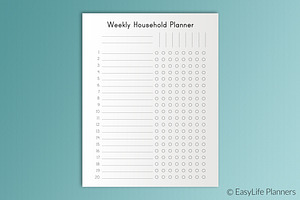 Household Planner 7x9 Printable