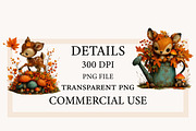 Whimsical Autumn Fall Deer Clipart, a Seasonal Illustration by Designworld (Thumbnail 4 of 9)