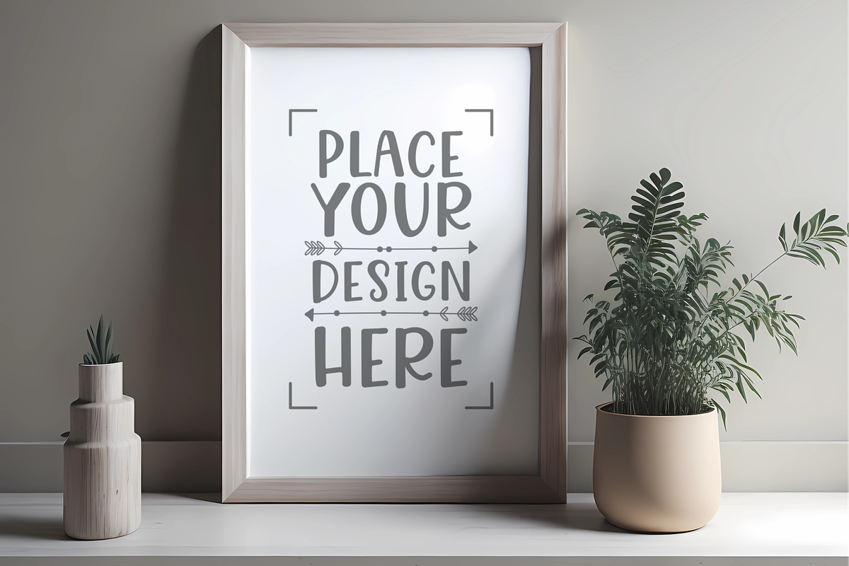 Boho Poster Mockup, Poster Art, a Print Template by Ali's Designs (Photo 1 of 3)