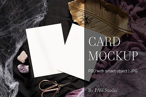 Halloween Card Mockup 5x7 2c5 fall