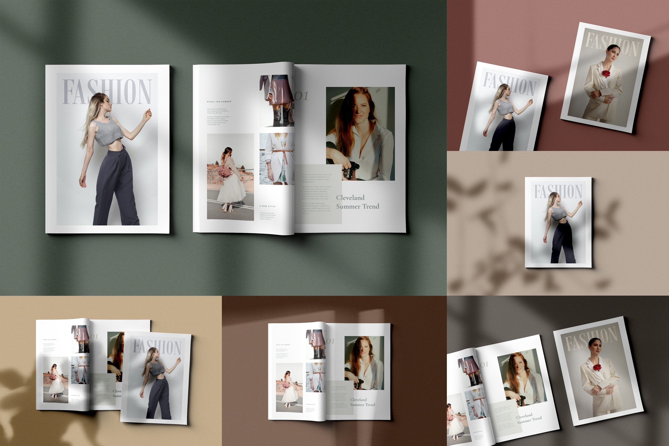 Magazine Mockups, a Print Template by artimasa