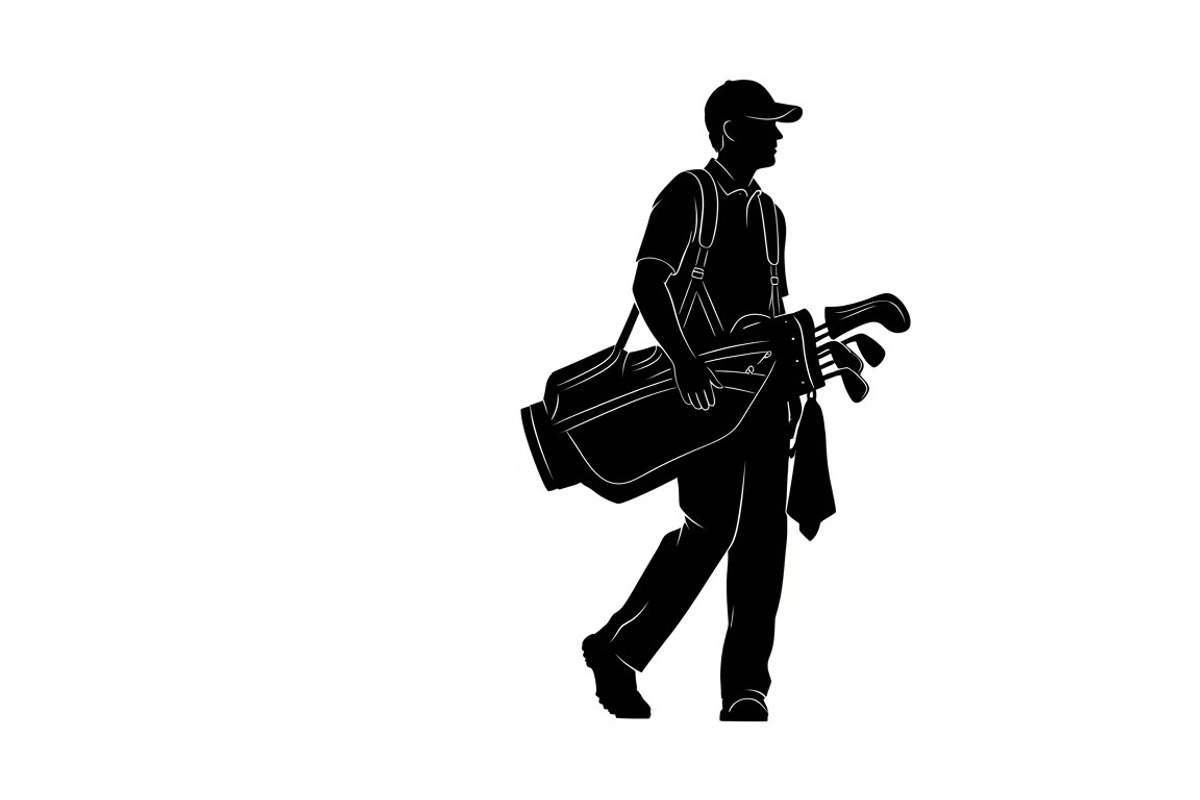 golfing swing silhouettes showcasing, an Illustration by Amazin_art (Photo 24 of 31)