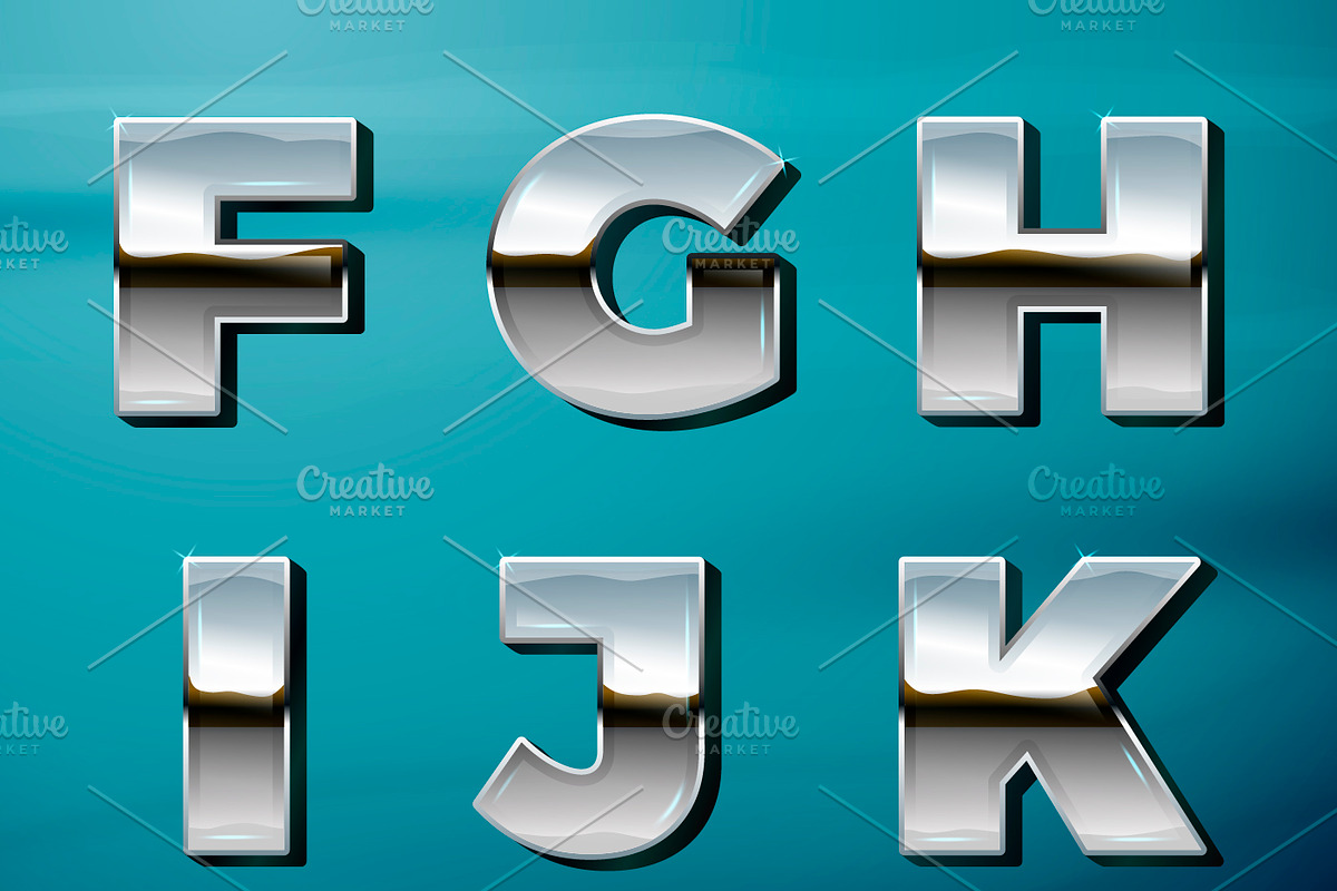 Muscle Car Chrome letters, an Outline Icon by Tashal (Photo 3 of 8)