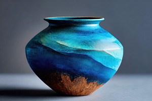Ocean wave glazed ceramic cup, an Arts & Entertainment Photo by AlyaAnd