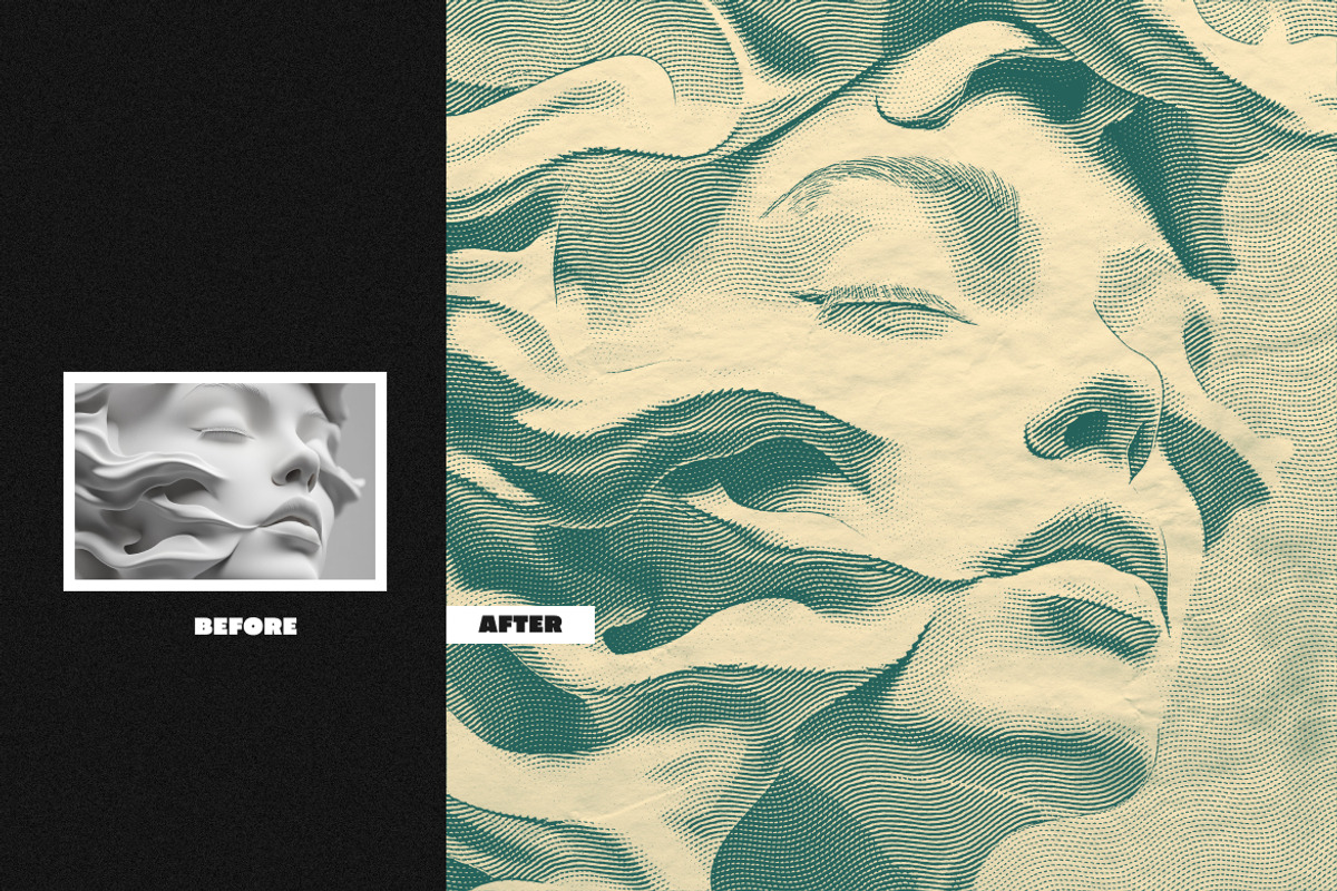 Engraved Square, Poster Photo Effect, a Layer Style Add-On by dokudokunomi (Photo 3 of 4)