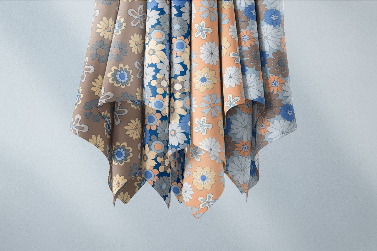 Trendy Retro Floral Patterns, a Pattern Graphic by Tiger and Flower (Photo 17 of 20)