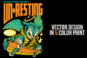 Un-Resting T-Shirt Illustration, an Animal Illustration by badsyxn (Thumbnail 2 of 5)