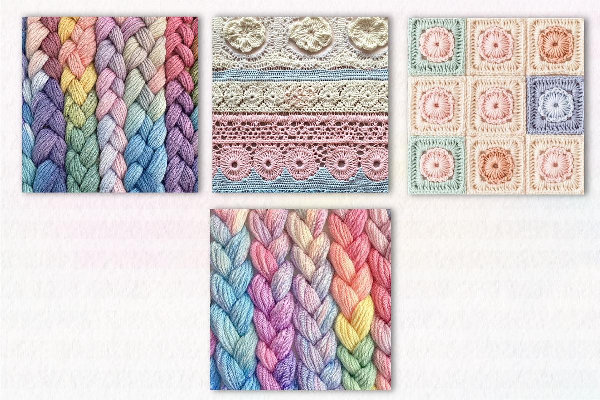 Pastel Throw Blanket Knitted Pattern, a Pattern Graphic by CreationArt (Photo 6 of 6)