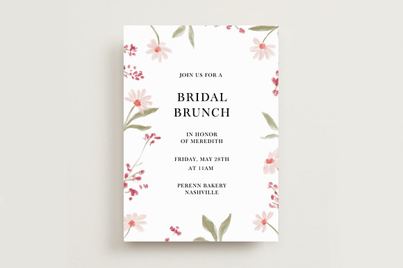 Floral Bridal Brunch Invite preview 2