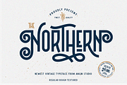 Northern Vintage Monoline Script, a Serif Font by Angin Studio (Thumbnail 1 of 17)