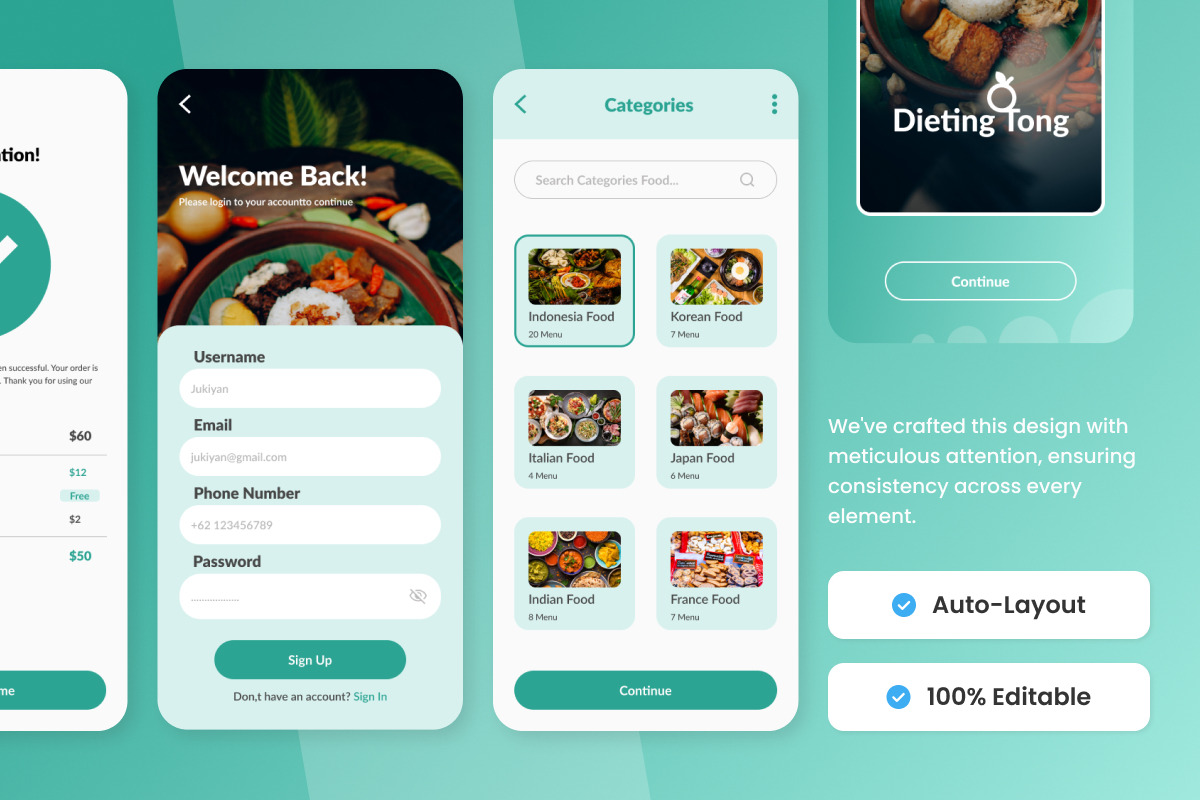 Dieting Tong - Food Delivery Mobile, an App Template by twinstd (Photo 4 of 5)