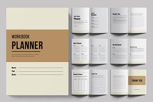 Elegant Workbook Planner Template, a Stationery Template by ContestDesign