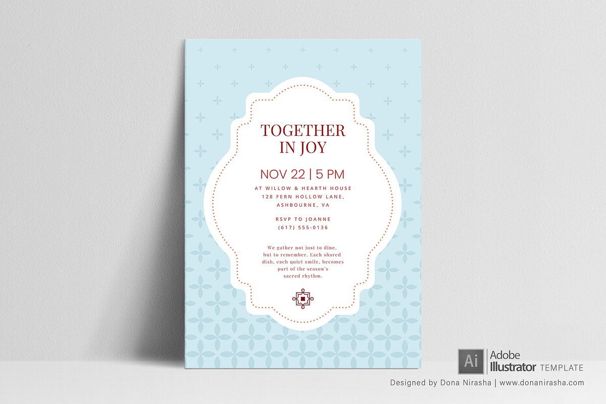Get-together Invite Adobe Temp - 33, a Design Template by BloomToLife By Dona (Photo 1 of 7)