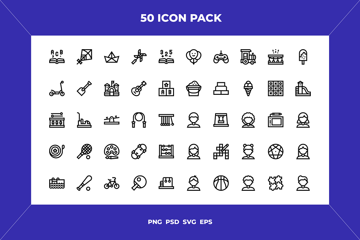 Kids activities icons, an Icon by Wencory (Photo 1 of 2)