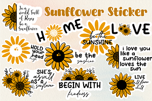 Sunflower Sticker Printable