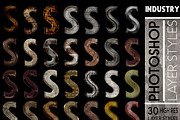 Industrial Grunge Rust Layer Styles, a Layer Style Add-On by Posh Papers & Patterns (Thumbnail 1 of 8)