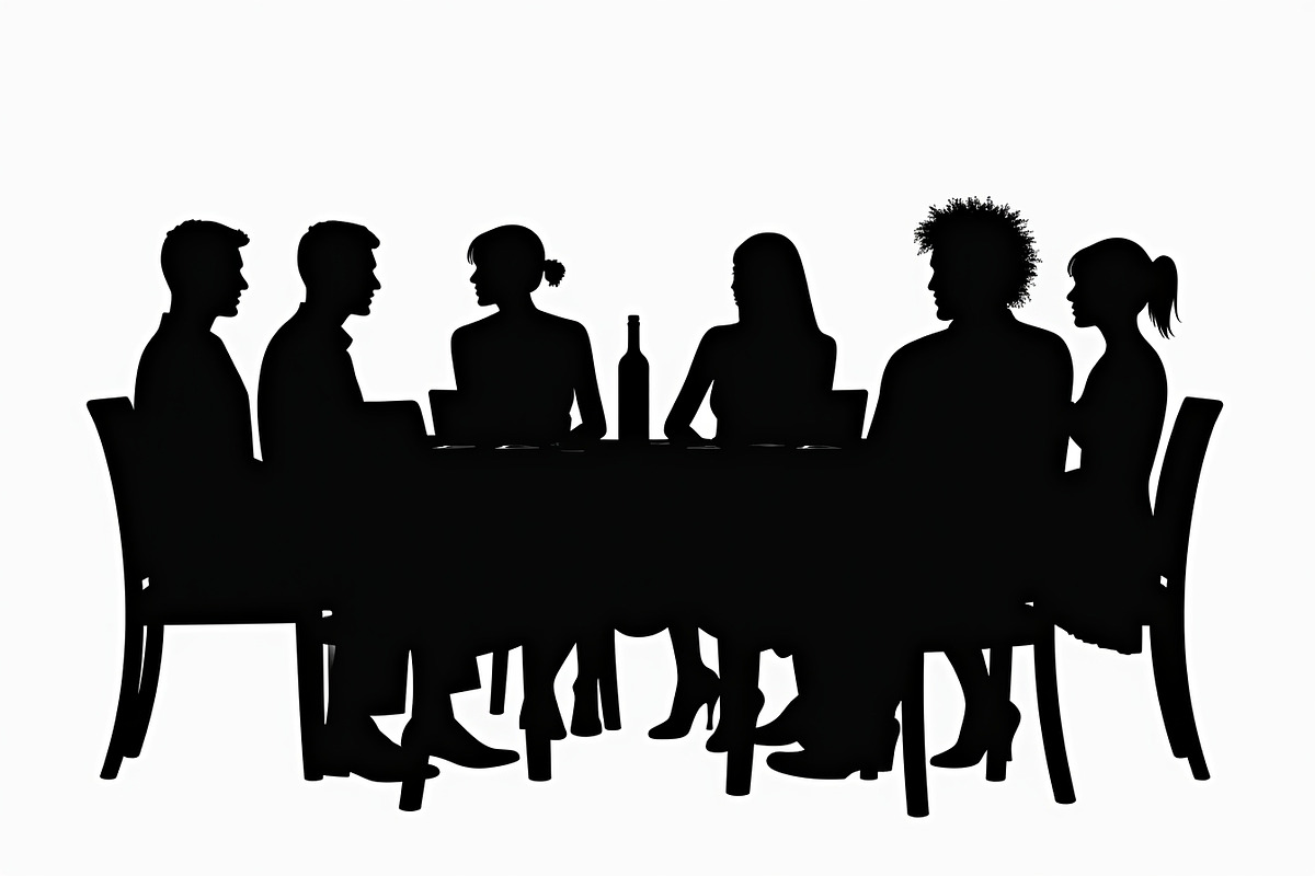 Dinner Table Silhouette Art, an Illustration by hafijul (Photo 8 of 9)