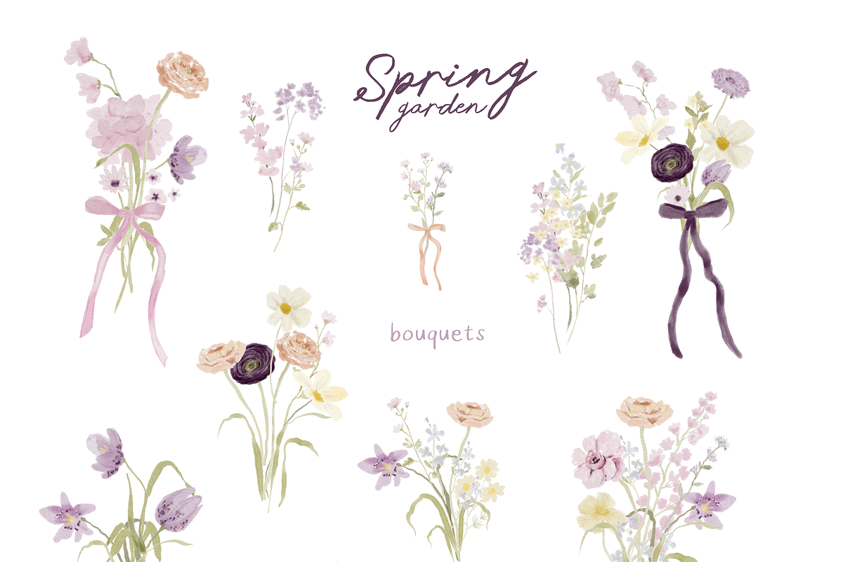 SPRING GARDEN - hand-painted Flowers, a Decorative Illustration by Youksy (Photo 7 of 12)