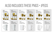 White Mug Bundle - Latte, 14oz, 12oz, a Product Mockup by SarahDesign (Thumbnail 4 of 7)