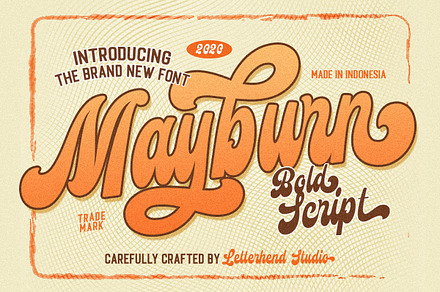 Mayburn - Bold Script, a Script Font by Letterhend Studio