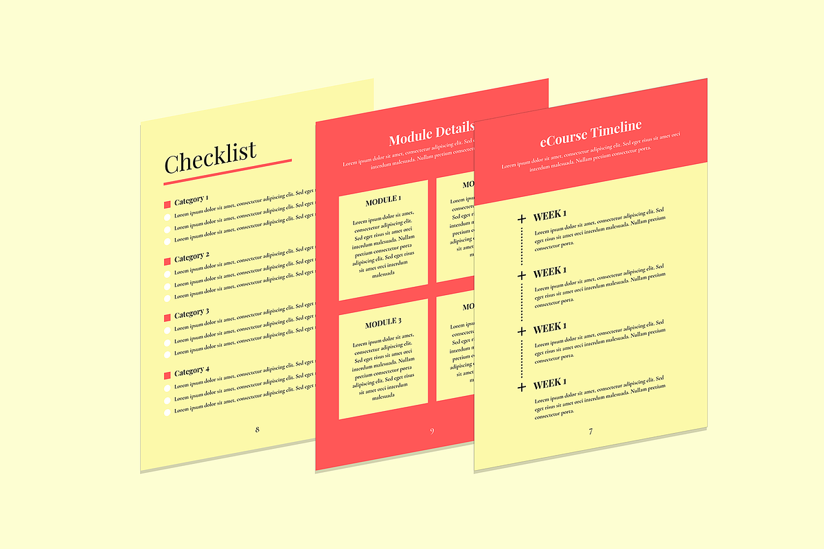 Canva Ecourse Plan Template, a Templates & Theme by ZohairKhanLtd (Photo 5 of 6)