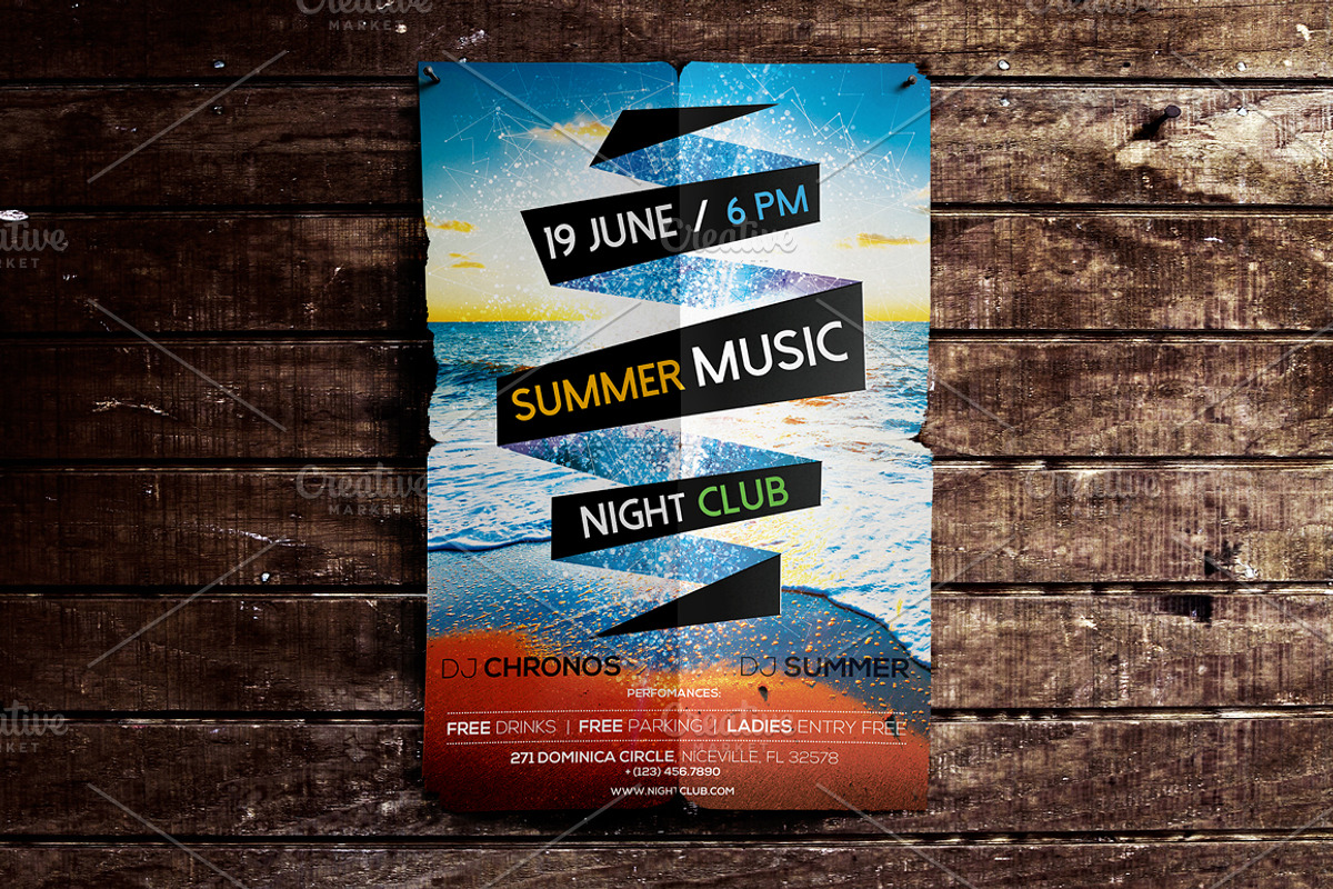 Summer Music Flyer, a Flyer Template by CREATIVE DUDE (Photo 2 of 4)