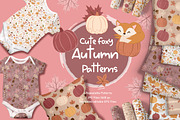 Cute Little Foxy in Autumn Patterns, a Pattern Graphic by DrawStudio1988 (Thumbnail 1 of 11)