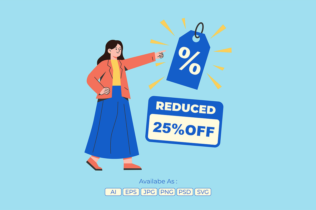 Discount Offer Tag Illustration, a Finance Illustration by Partikusi Design (Photo 1 of 3)