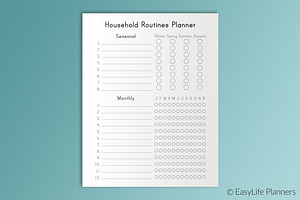 Household Planner 7x9 Printable