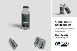 Glass Bottle Mockup, a Product Mockup by bimockup