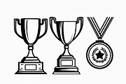 Trophy and Prize Icon Bundle, an Illustration by BIPLOB EXPERT (Thumbnail 3 of 7)