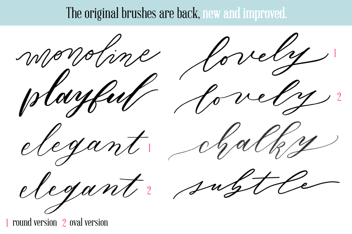 Procreate Brushes for iPad Lettering, a Brush Add-On by Ray of Light Design (Photo 4 of 4)