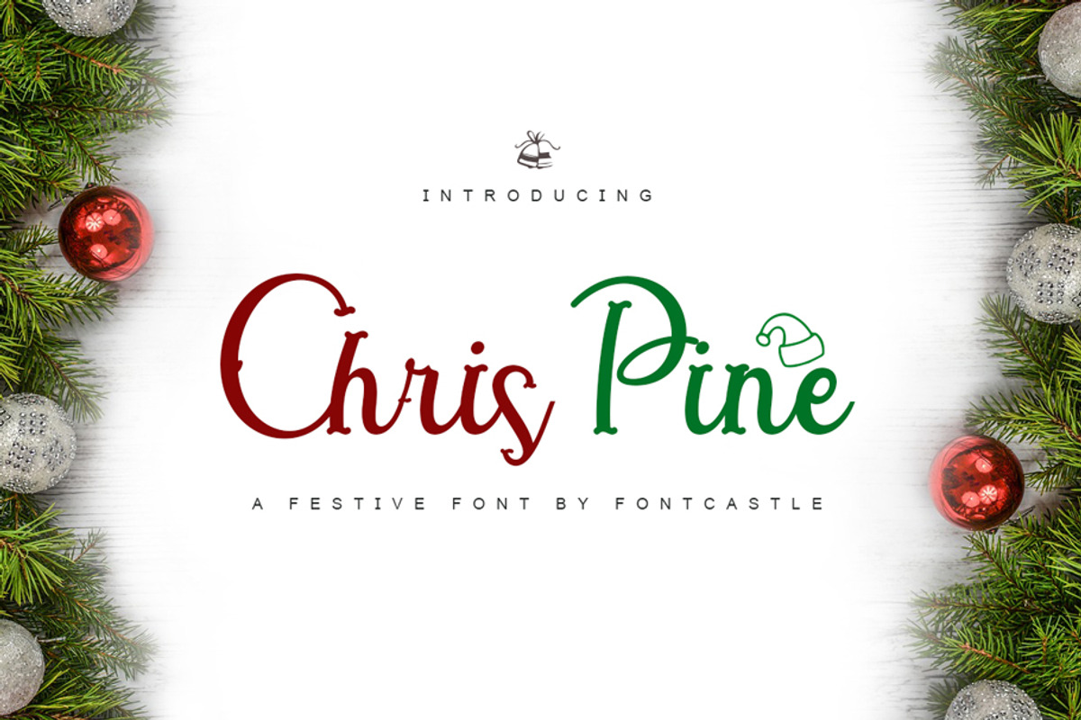 Chris Pine - A Christmas Typeface, a Script Font by Fontcastle (Photo 1 of 9)