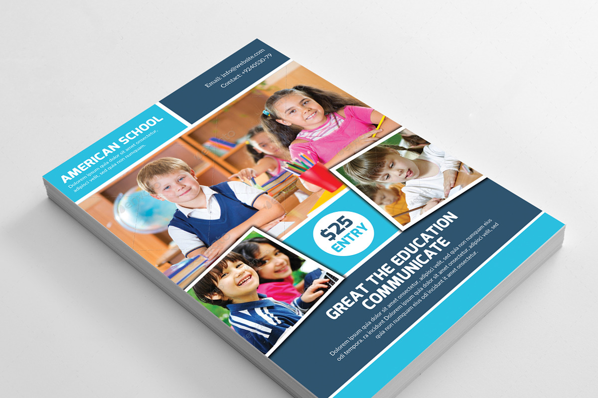 School Education Flyer Template, a Flyer Template by graphicforest (Photo 3 of 3)