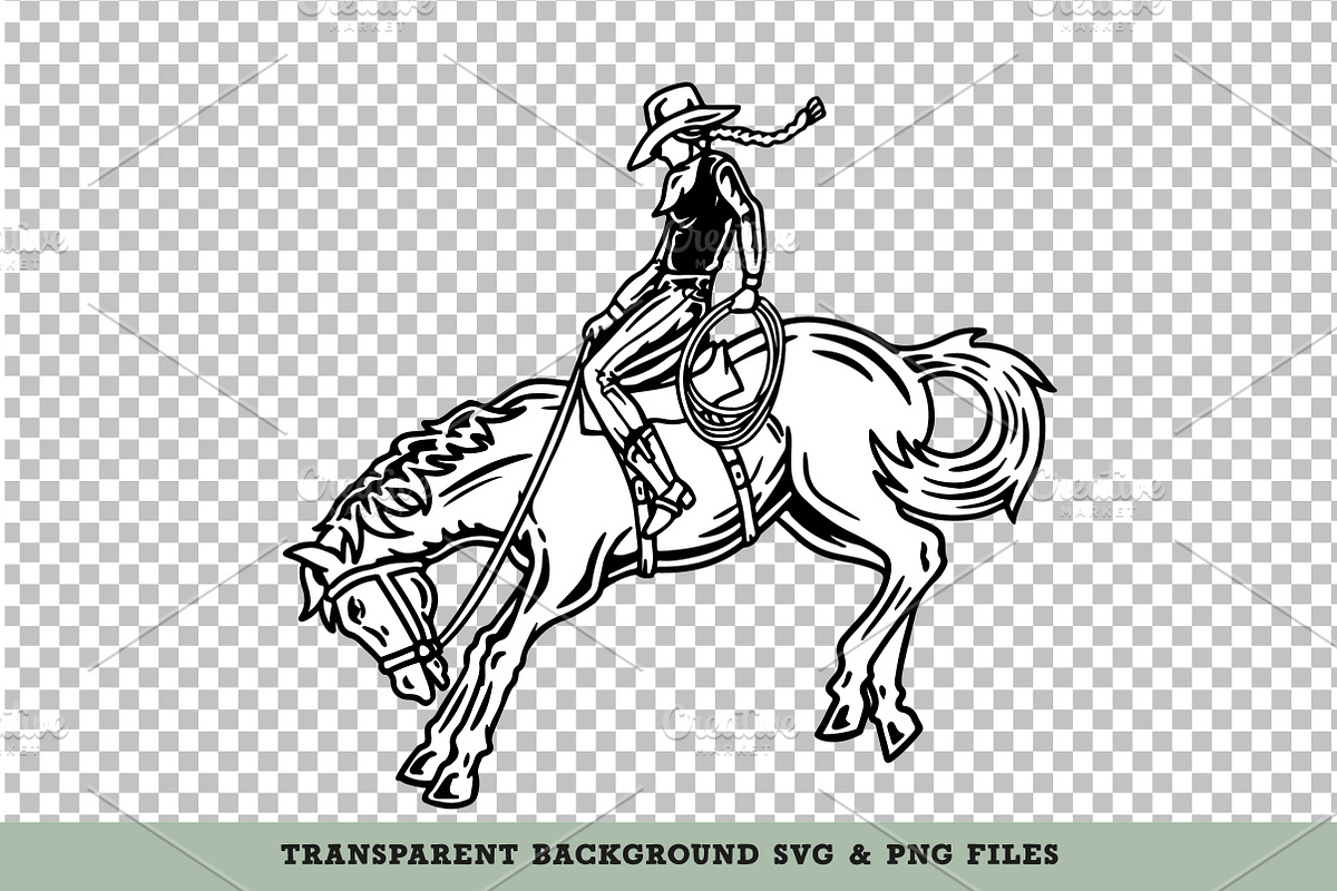 Cowgirl Vector Illustrations, an Illustration by cd-design.co (Photo 4 of 8)