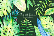 Watercolor Large Tropical Leaf, an Illustration by Corner Croft (Thumbnail 2 of 4)