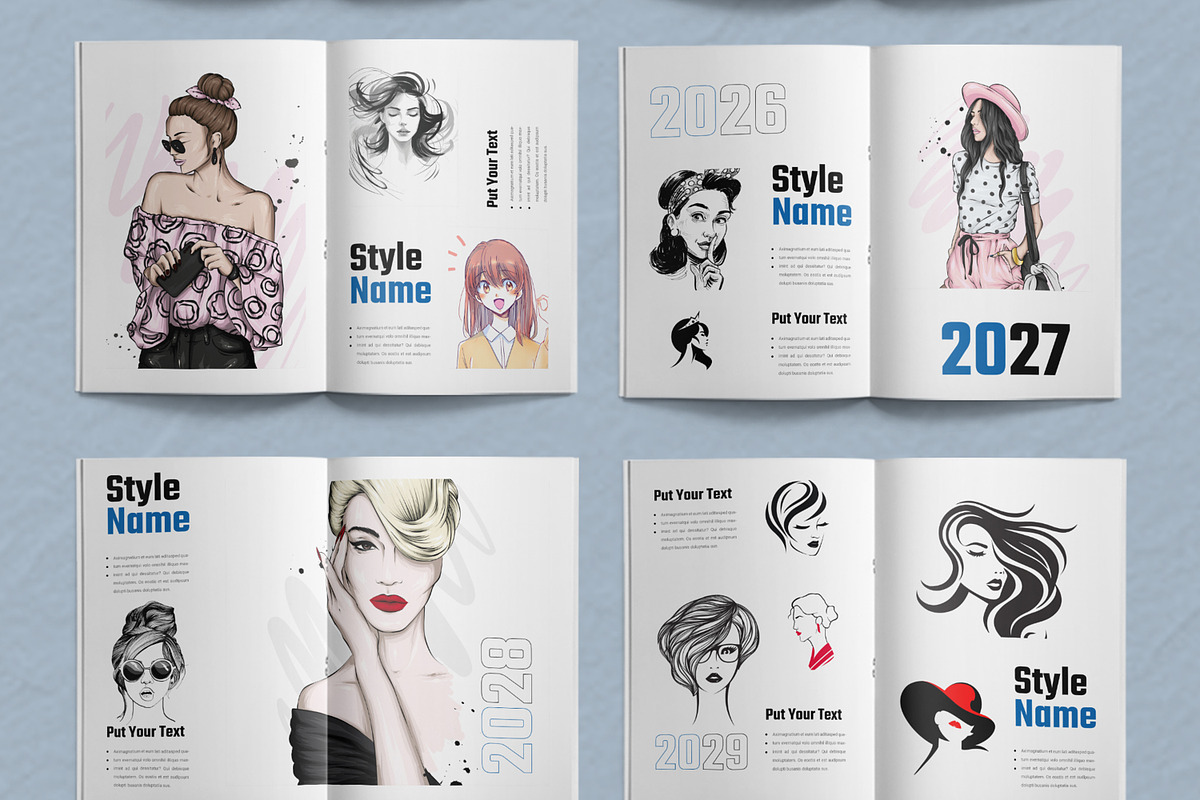 Women Hair Style Guide Layout