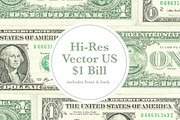 Hi-Res Vector $1 USD Front & Back, an Object Graphic by Theresa Barba (Thumbnail 1 of 5)