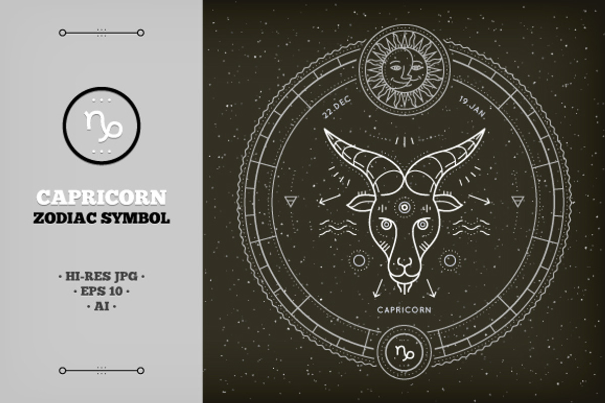♑ Capricorn Zodiac Symbol, an Object Graphic by painterr (Photo 1 of 2)