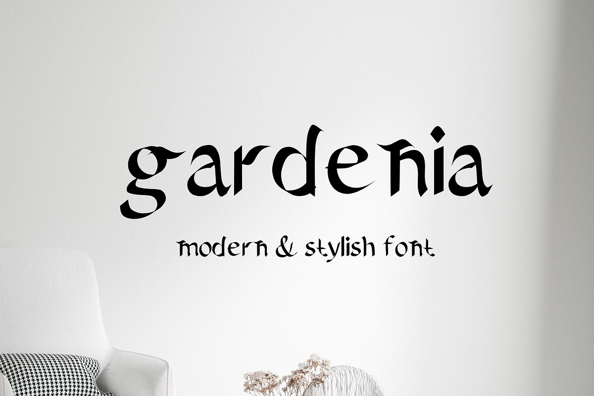 Gardenia - modern font, a Serif Font by Sk designs (Photo 1 of 5)
