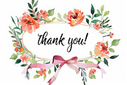 Watercolor Floral Thank You Cards, an Illustration by BIPLOB EXPERT (Thumbnail 10 of 13)